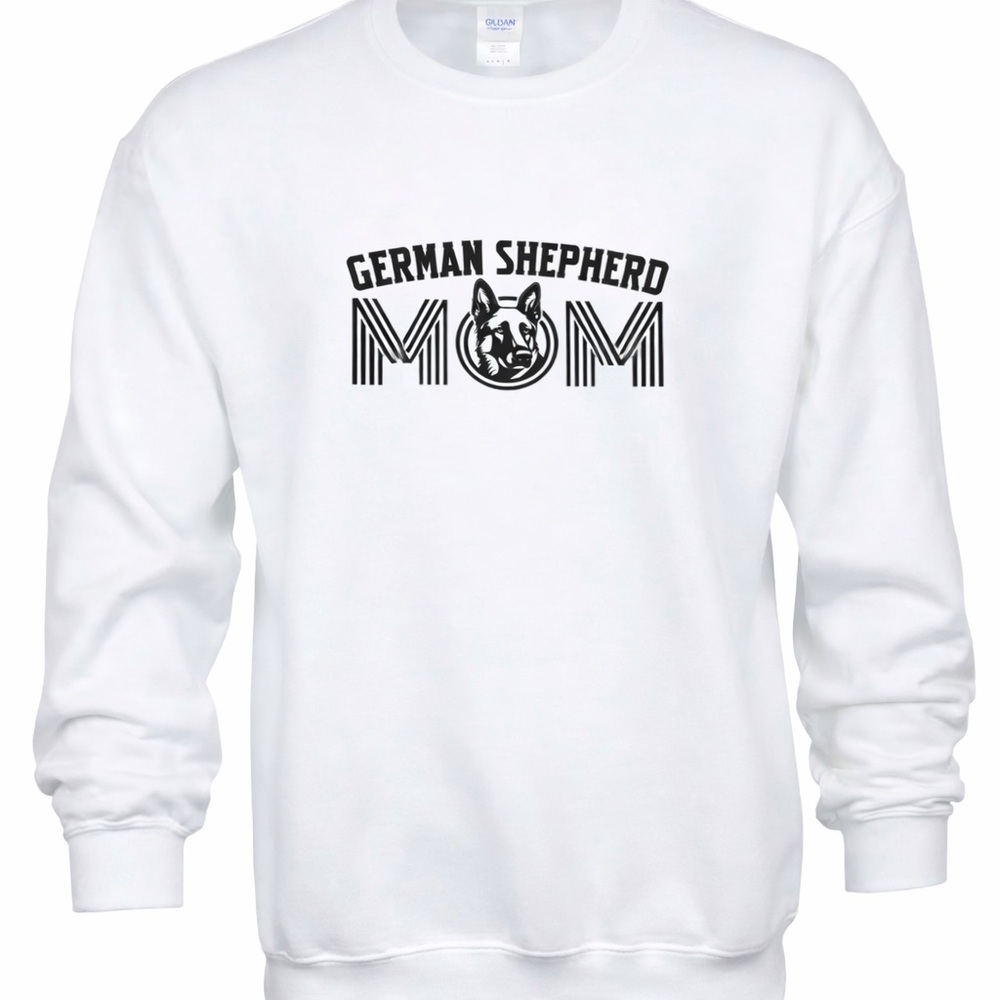 German Shepherd‎ Mom Crewneck – White or Gray